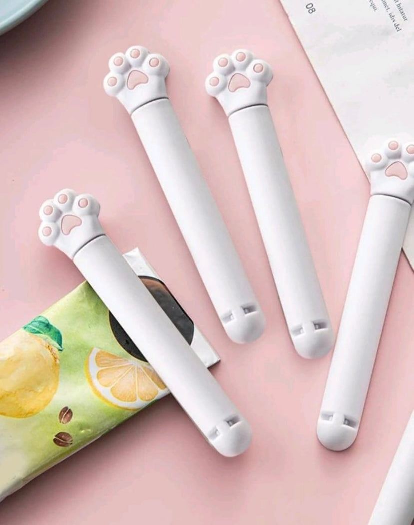 CLIPS PARA BOLSAS EN FORMA DE PATITA GATITO